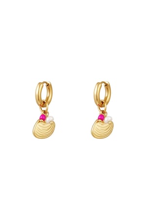 Boucles d'oreilles coquillage - Collection Plage Acier inoxydable h5