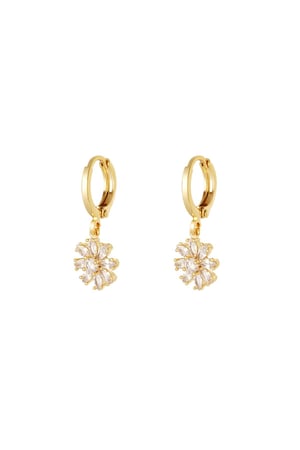 Earrings flower - Sparkle collection Gold Color Copper h5