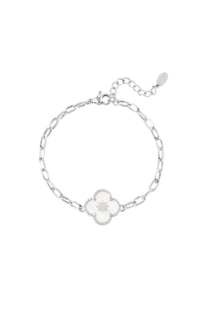 Bracelet 1 flower Silver Color Stainless Steel h5 