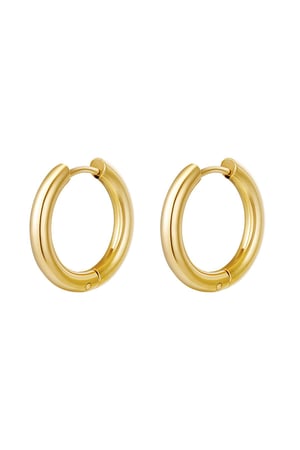 Creoli semplici XL Gold Stainless Steel h5 