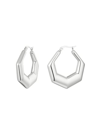 earrings stainless steel hexagon  h5 