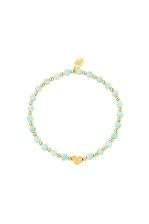 Bead bracelet with pearls Pink & Gold Color Stainless Steel (Pack with plastic bag) h5 
