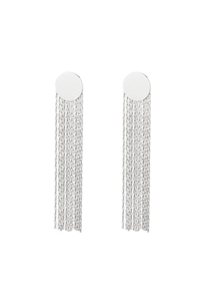 Statement-Ohrringe rund Silber Edelstahl h5 