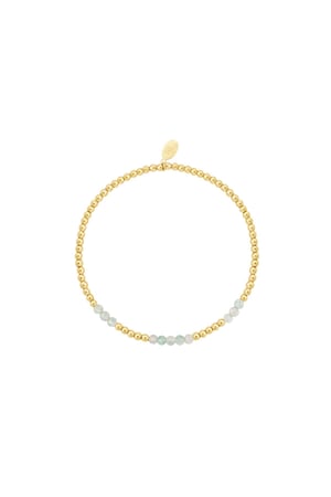 Perlenarmband kombiniert - Natursteinkollektion Weißgold Stone h5 