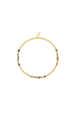 beaded bracelet different beads - white - natural stones collection white  h5 