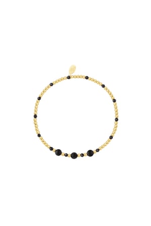 Beaded bracelet cheerful - white - Natural stones collection White Gold Color Stainless Steel h5 