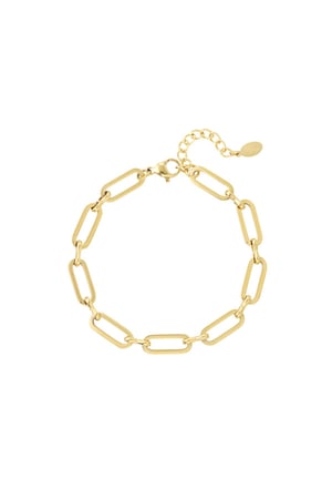 Link bracelet basic Gold Color Stainless Steel h5 