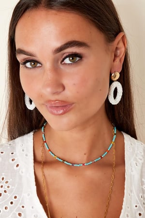 Blue Lagoon Halskette - Rainbow-Kollektion Türkis Edelstahl h5 Bild2