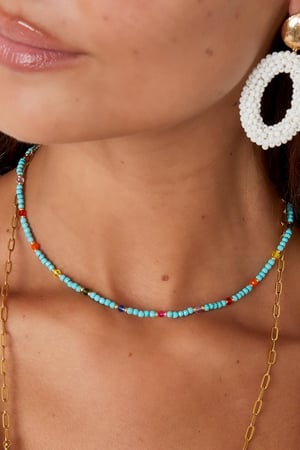 Blue Lagoon Halskette - Rainbow-Kollektion Türkis Edelstahl h5 Bild3