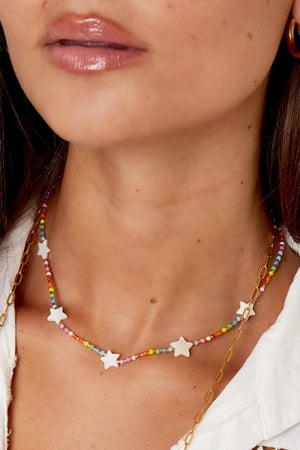 Regenbogen-Sterne-Halskette - Rainbow-Kollektion Multi Edelstahl h5 Bild3