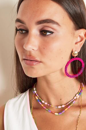 Bunte Perlenkette - Rainbow-Kollektion Multi Edelstahl h5 Bild2