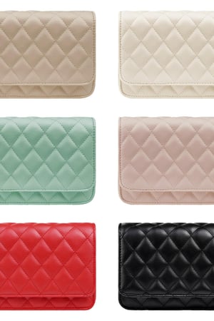 Sac porté épaule matelassé Vert Polyuréthane h5 Image4