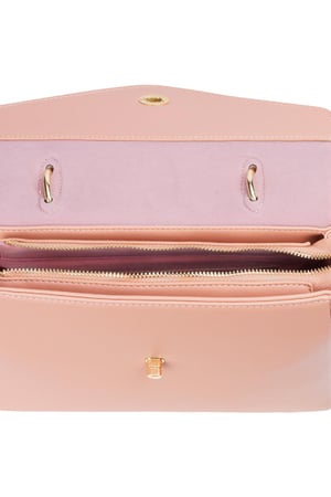 PU Kunstledertasche mit Griff und Schultergurt und Metalldetails Rosa Polyurethan h5 Bild9