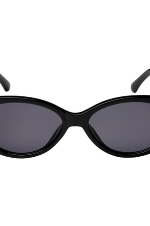 Ovale zonnebril Zwart Plastic One size h5 Afbeelding3