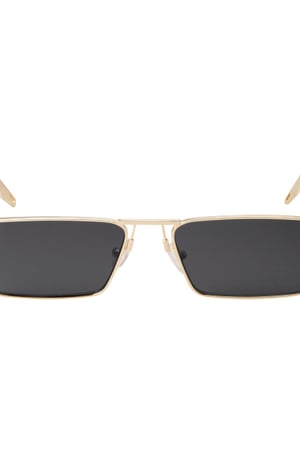 Gafas de sol cuadradas vibraciones retro Gris y Color dorado Metal One size h5 Imagen4