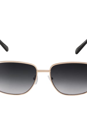 Sonnenbrille in dunklen Tönen Grau & Goldfarbe Metall h5 Bild2