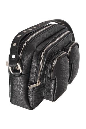 Bolso bandolera de piel sintética Negro Poliuretano h5 Imagen2