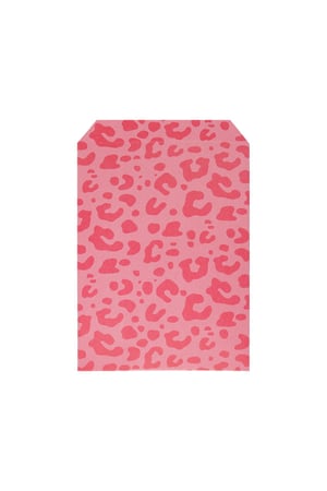 Papieren tas met luipaardprint klein Fuchsia h5