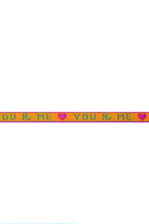 Bracelet strap “You & Me" Red Polyester h5 Picture3