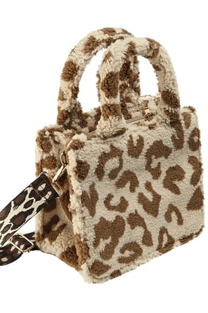 Handtas teddy dierenprint Beige Polyester h5 Afbeelding5