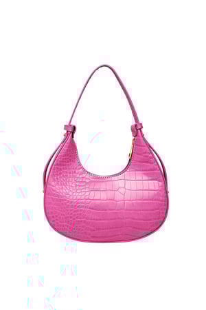Handtasche aus Kunstleder mit Aufdruck Lila Polyurethan h5 