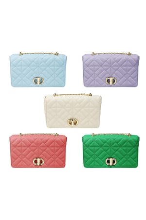 Tasche mit Nähten und Golddetail Koralle Polyurethan h5 Bild4