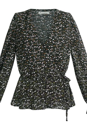 Blouse Flower Bash Zwart S h5 Afbeelding8