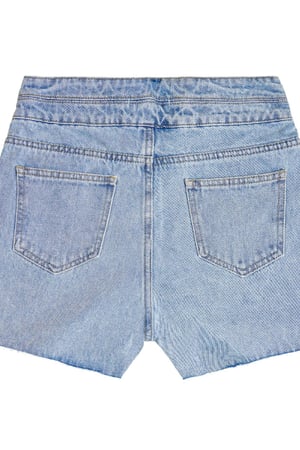 Denim-Shorts im Distressed-Look mit ungesäumtem Saum in Hellblau XS h5 Bild6