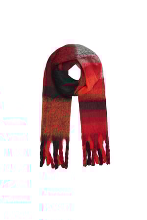 Sciarpa con frange Orange Polyester h5