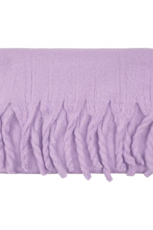 Wintersjaal effen kleur Paars Polyester h5 Afbeelding4