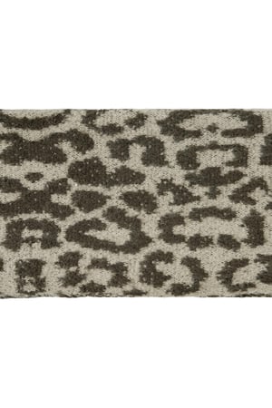 Foulard d'hiver imprimé panthère Gris Polyester h5 Image5