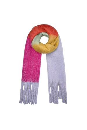 Scarf light colors Rose Polyester h5