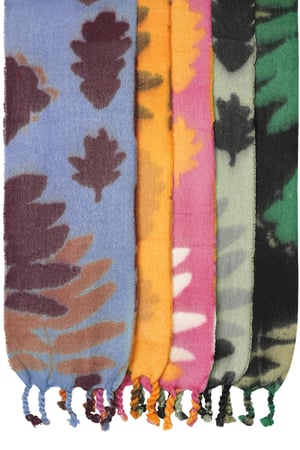 Blumen und Blätter des Winterschals Orange Polyester h5 Bild4