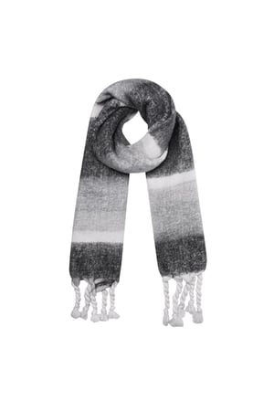Winter scarf with ombré effect dark grey Polyester h5 