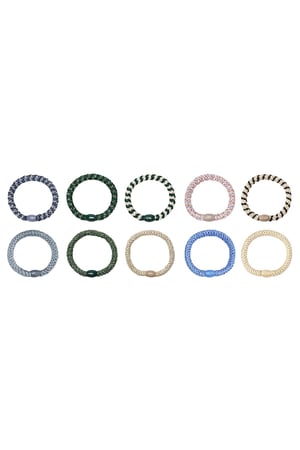 Bracelets élastiques à cheveux Multicouleur Polyester h5 Image2
