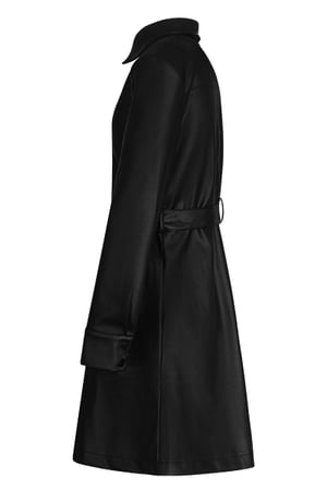 Robe en PU avec boutons-pression Noir S h5 Image4