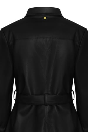 Robe en PU avec boutons-pression Noir S h5 Image6