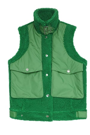 Body warmer en peluche Vert S h5 Image6