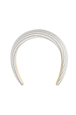 Hair band zigzag Grey Fabric h5