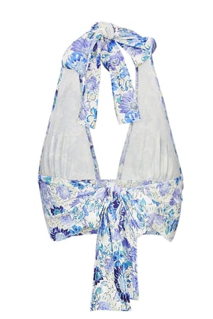 Skirt floral print - blue S h5 Picture6