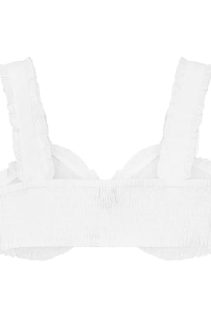 Crop top ritagliato - bianco White M h5 Immagine6