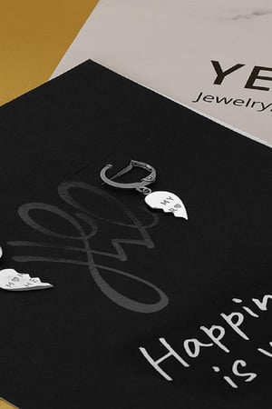 Ohrringe Postkarte Mom My Hero Silber Edelstahl h5 Bild2