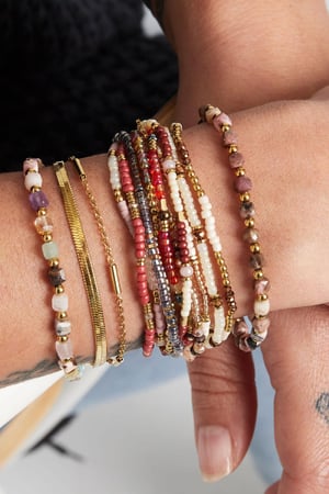 Bracelet Gold Color with stones Turquoise & Gold h5 Picture2