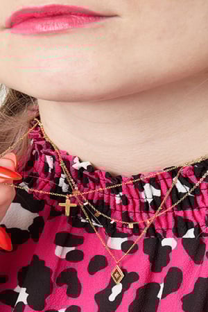 Necklace Classic Cross Gold Color Stainless Steel h5 Picture2
