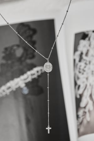 Ketting Religious Coin Zilver Stainless Steel h5 Afbeelding4