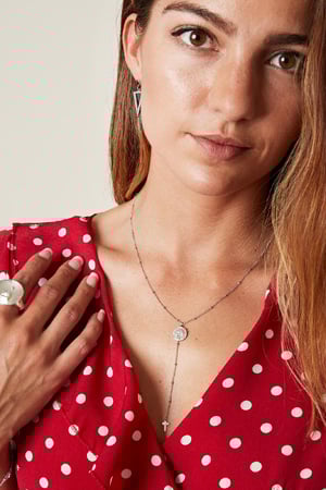 Ketting Religious Coin Zilver Stainless Steel h5 Afbeelding2