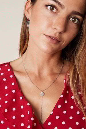 Ketting Religious Coin Zilver Stainless Steel h5 Afbeelding3