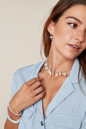 Necklace Beach Girl Argenté Cuivré h5 Image2