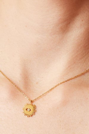 Necklace Shining Eye Argenté Acier inoxydable h5 Image4