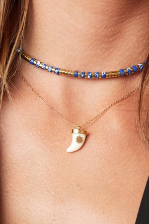 Collier Horn Blanc Acier inoxydable h5 Image4